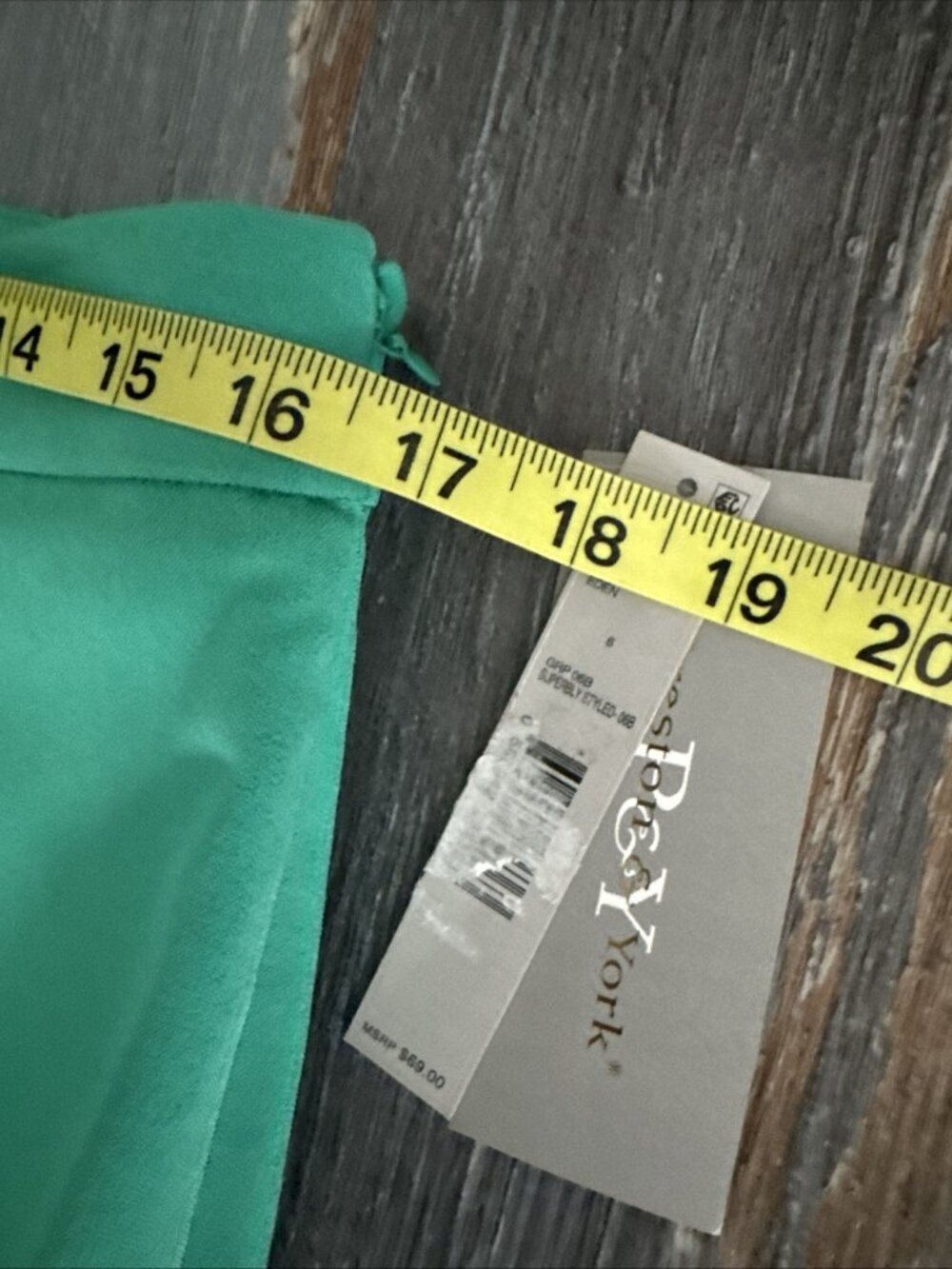 Preston & York Skinny Leg Dress Pants Size 6 Green Stretch Side Slit 33x28 NEW - Picture 5 of 9